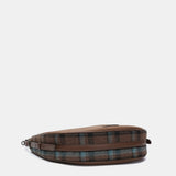 Brown recycled material shoulder bag