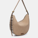 Borsa a tracolla in materiali riciclati taupe