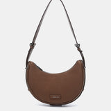 Brown recycled material shoulder bag