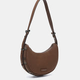 Brown recycled material shoulder bag