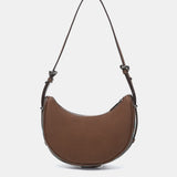 Brown recycled material shoulder bag