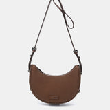 Brown recycled material shoulder bag