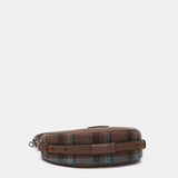 Brown recycled material shoulder bag