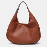 Bolso de hombro en materiales reciclados cognac