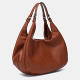 Bolso de hombro en materiales reciclados cognac