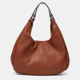 Bolso de hombro en materiales reciclados cognac
