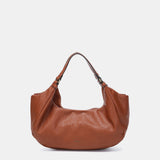 Bolso de mano en materiales reciclados cognac