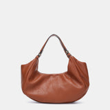 Bolso de mano en materiales reciclados cognac