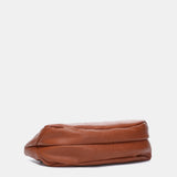 Bolso de mano en materiales reciclados cognac