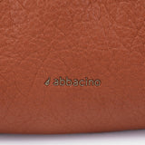 Bolso de mano en materiales reciclados cognac