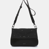 Borsa a tracolla in materiali riciclati neri