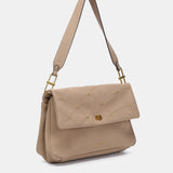 Borsa a tracolla in materiali riciclati beige