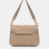 Borsa a tracolla in materiali riciclati beige
