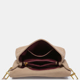 Borsa a tracolla in materiali riciclati beige