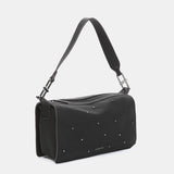 Borsa a tracolla in materiali riciclati neri