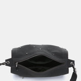 Borsa a tracolla in materiali riciclati neri