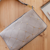 Bolso de hombro en materiales reciclados beige