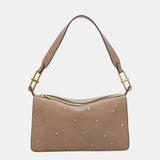 Bolso de hombro en materiales reciclados beige
