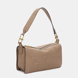 Bolso de hombro en materiales reciclados beige
