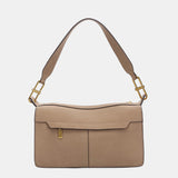 Bolso de hombro en materiales reciclados beige
