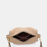 Bolso de hombro en materiales reciclados beige
