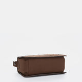 Brown recycled material shoulder bag