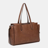 Bolso de hombro en materiales reciclados marrón