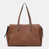 Bolso de hombro en materiales reciclados marrón