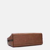 Bolso de hombro en materiales reciclados marrón