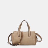 Bolso de mano en materiales reciclados camel