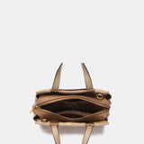 Bolso de mano en materiales reciclados camel