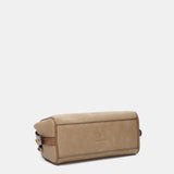 Bolso de mano en materiales reciclados camel
