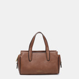 Bolso de mano en materiales reciclados marrón