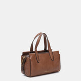Bolso de mano en materiales reciclados marrón