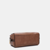 Bolso de mano en materiales reciclados marrón