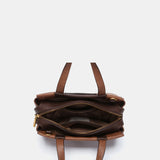 Bolso de mano en materiales reciclados marrón