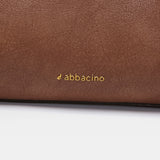 Bolso de mano en materiales reciclados marrón