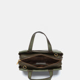 Bolso de mano en materiales reciclados verde