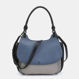 Bolso de hombro en materiales reciclados azul