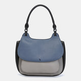 Bolso de hombro en materiales reciclados azul