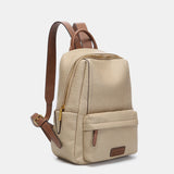 Mochila en materiales reciclados beige