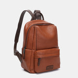 Mochila en materiales reciclados cognac