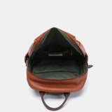 Mochila en materiales reciclados cognac