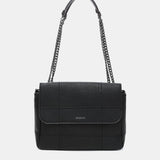Borsa a tracolla in materiali riciclati neri