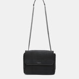 Borsa a tracolla in materiali riciclati neri