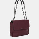 Borsa a tracolla in materiali riciclati bordeaux