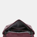 Borsa a tracolla in materiali riciclati bordeaux