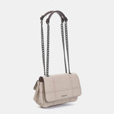 Piccola borsa a tracolla in materiali riciclati beige