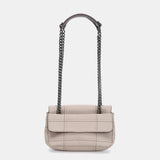 Piccola borsa a tracolla in materiali riciclati beige