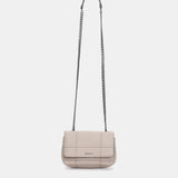 Piccola borsa a tracolla in materiali riciclati beige